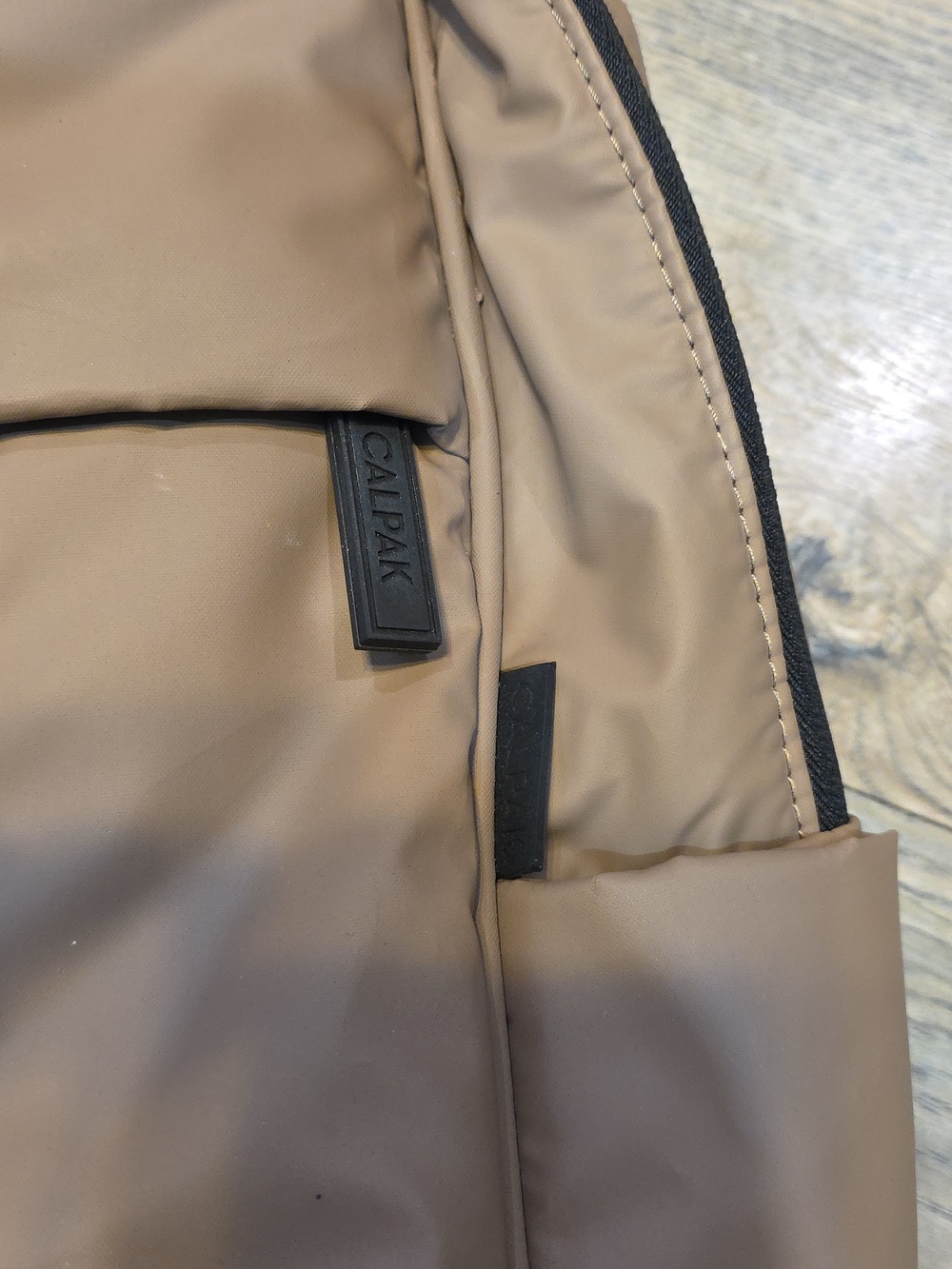 CALPAK Luka 15" Nylon Laptop Backpack Chocolate Padded Multiple Compartments - Picture 2 of 6